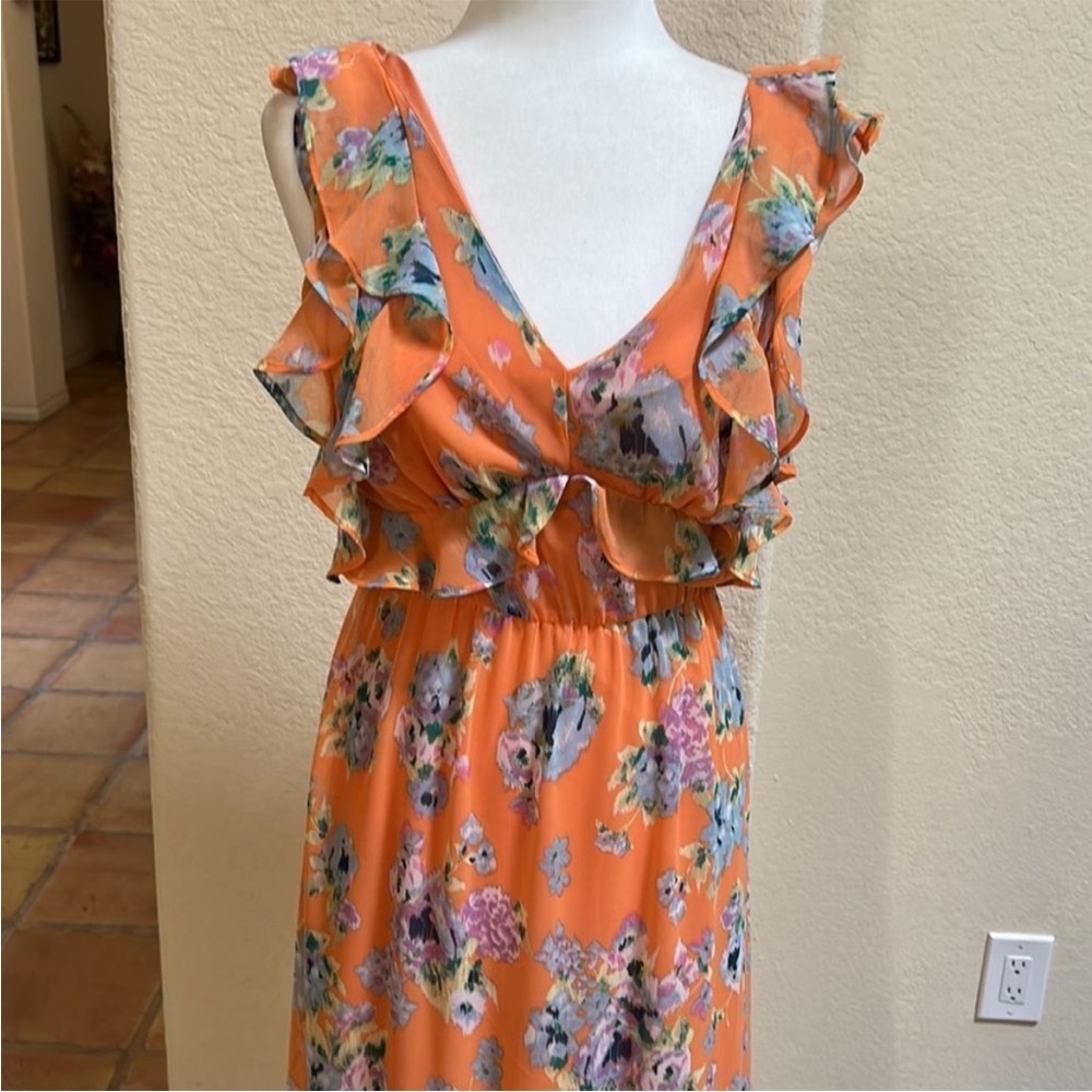Orange Floral Dress